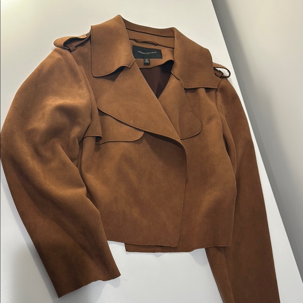 Banana Republic Brown Trench Coat with Notched Lapel